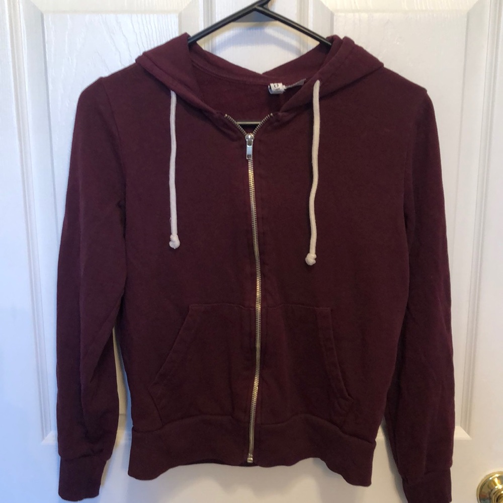 H&M Maroon Zip Up